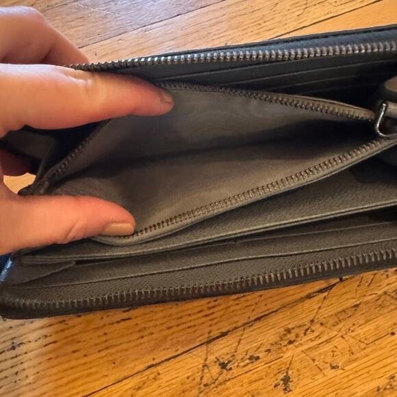 Prada Black Leather Continental Wallet with Box SHW - Picture 8 of 11